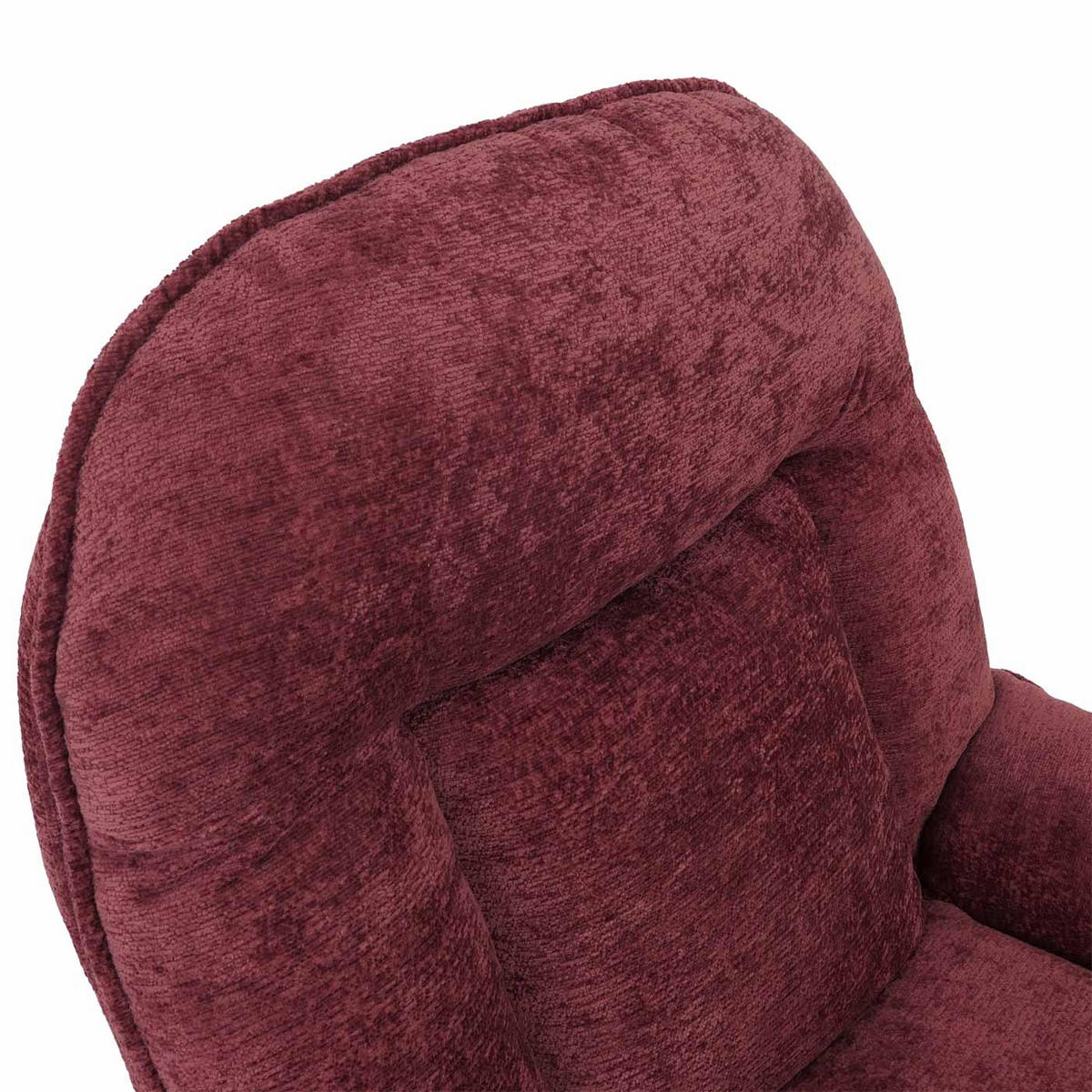 RELAXSESSEL MIT HOCKER Rot - Rot, Textil (80/96/90cm) - MCW