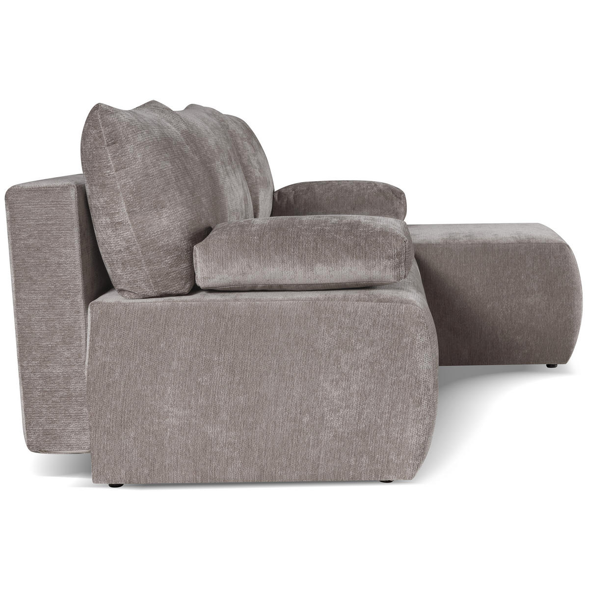 ECKSCHLAFSOFA Liana mit Schlaffunktion und Bettkasten, Rechts, Braun - Braun, Textil (154/206cm) - Beautysofa