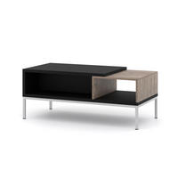 COUCHTISCH Flagstaff Eiche, Schwarz 110/45/55 - Schwarz, Holzwerkstoff (55/110/45cm) - RAUMHIRSCH FURNITURE