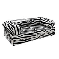 MODULARES Kindersofa Zebra – weiches Spielsofa zum Spielen und Entspannen - Weiß, Textil (142/25/71cm) - Bees & Blooms