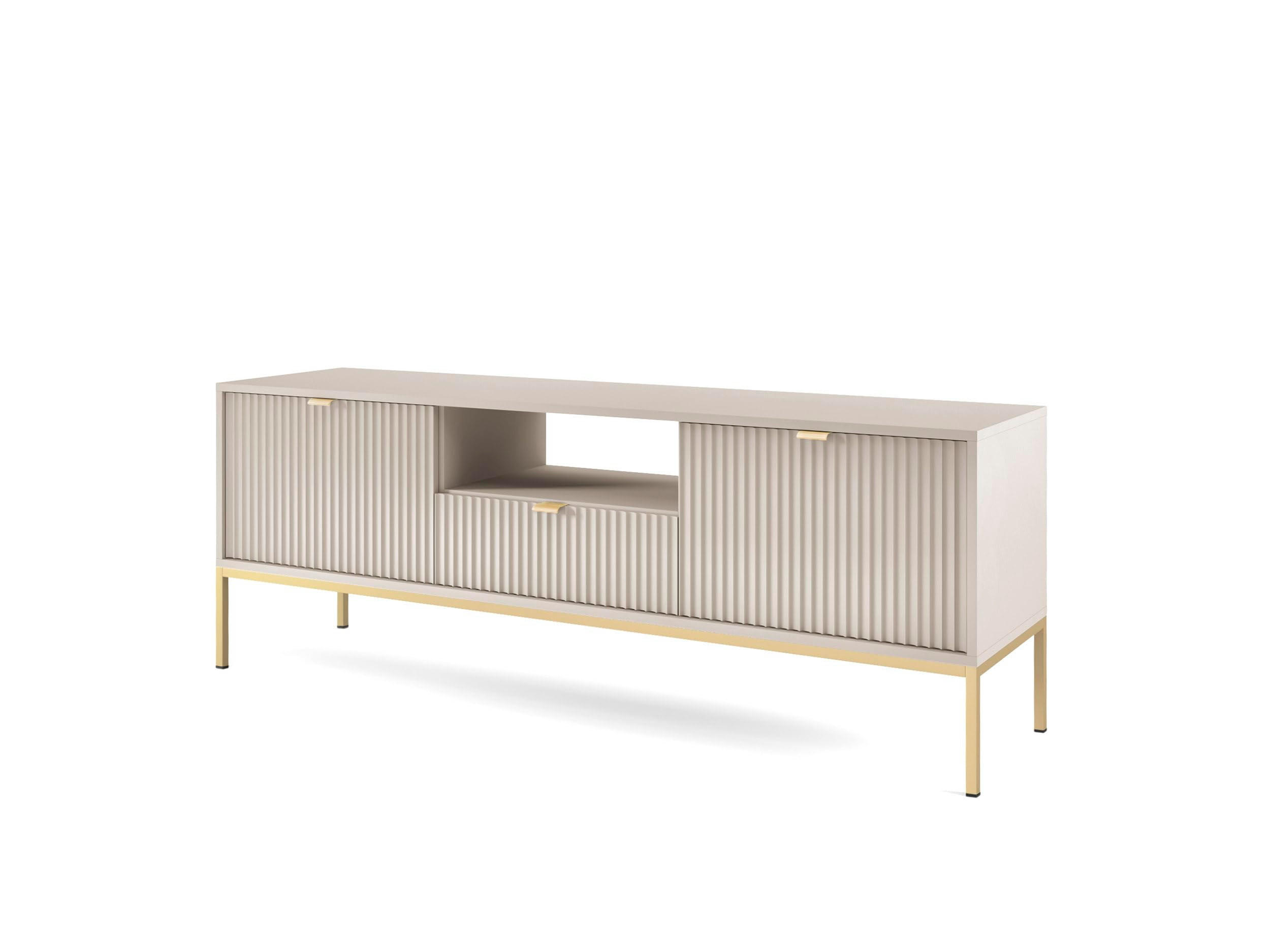 TV-SCHRANK Font 154x56x39 cm - Lowboard mit Stauraum - Tv Ständer aus Laminierter Spanplatte - Beige Kaschmir - Beige, Holzwerkstoff (154/56/39cm) - Chilly