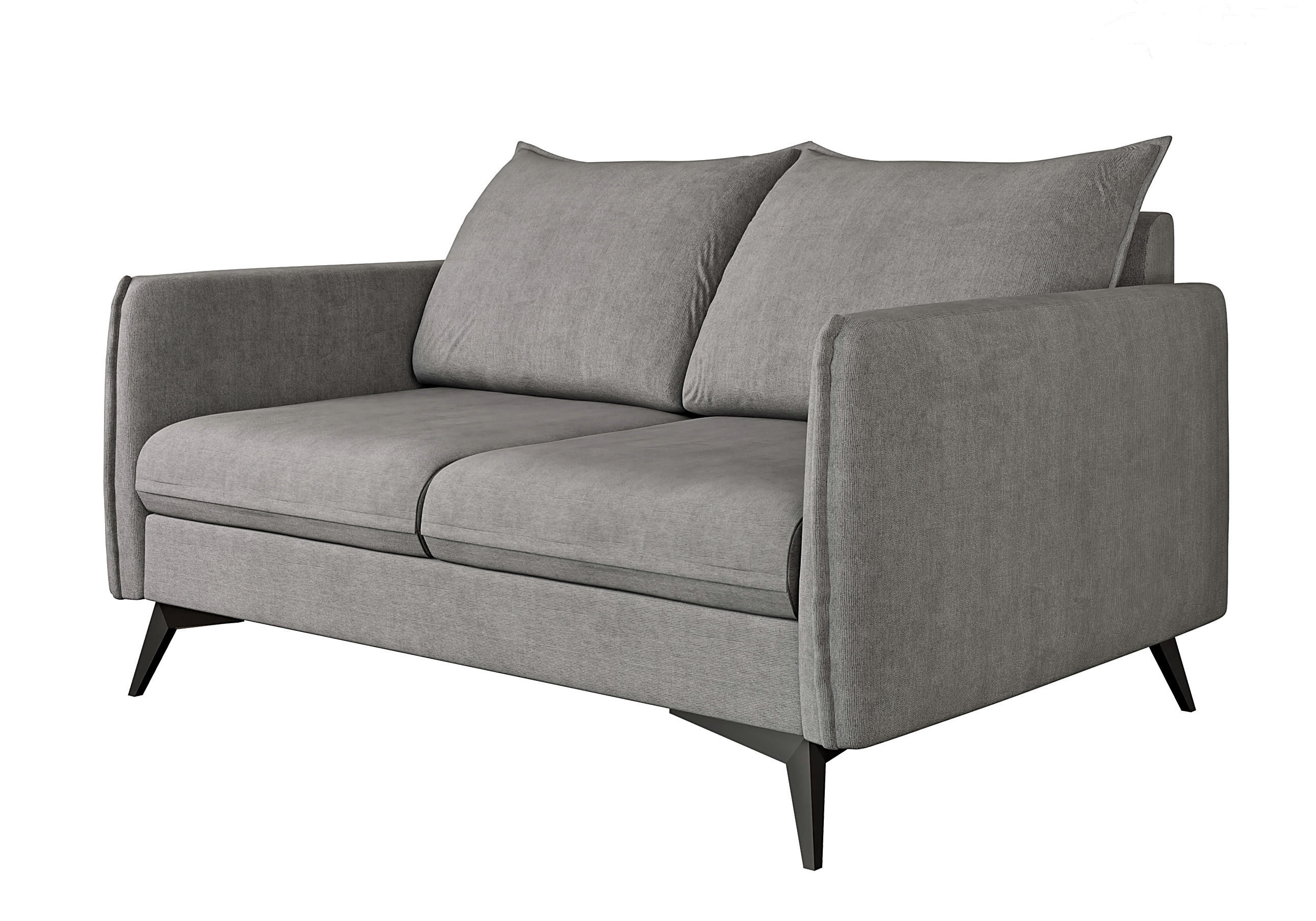 2-SITZER-SOFA Pulse Grau Luxusmicrofaser - Schwarz/Grau, Holz/Textil (138/86/91cm) - S-Style Möbel