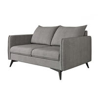 2-SITZER-SOFA Pulse Grau Luxusmicrofaser - Schwarz/Grau, Holz/Textil (138/86/91cm) - S-Style Möbel