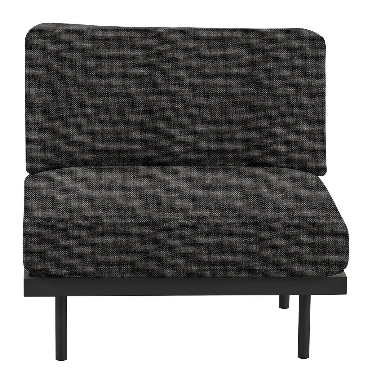 OUTDOOR-SESSEL - Schwarz, Textil/Metall (87/83/84cm) - home24