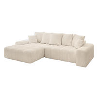ECKSOFA Ottomane Links ENSI-L - 267x164x88 cm Beige - Beige, Holzwerkstoff/Kunststoff (267/164cm) - ALTDECOR