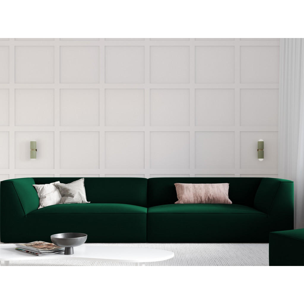 Thumbnail - Micadoni Sofa, Dunkelgrün, Textil, 4-Sitzer, 93x69x302 cm, Hergestellt in Europa, Oeko-Tex®, Wohnzimmer, Sofas & Couches...
