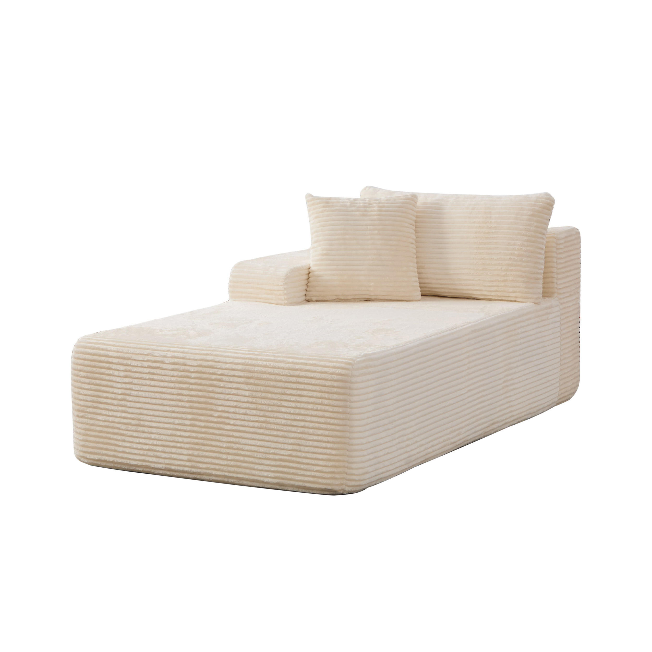 SOFAELEMENT 174/100/74.5 cm Elfenbein Chenillestoff - Ecru, Textil (100/74.5/174cm) - Oxeza