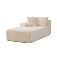 SOFAELEMENT 174/100/74.5 cm Elfenbein Chenillestoff - Ecru, Textil (100/74.5/174cm) - Oxeza