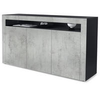 SIDEBOARD Valencia Beton Oxid Optik/ Beton Oxid Optik - Hellgrau, Holzwerkstoff (155/92/40cm) - Vladon