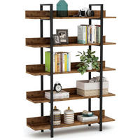 BÜCHERREGAL 5 Ebenen Industrie Vintage 105 x 29,5 x 180 cm - Braun, Holzwerkstoff (105/180/33cm)