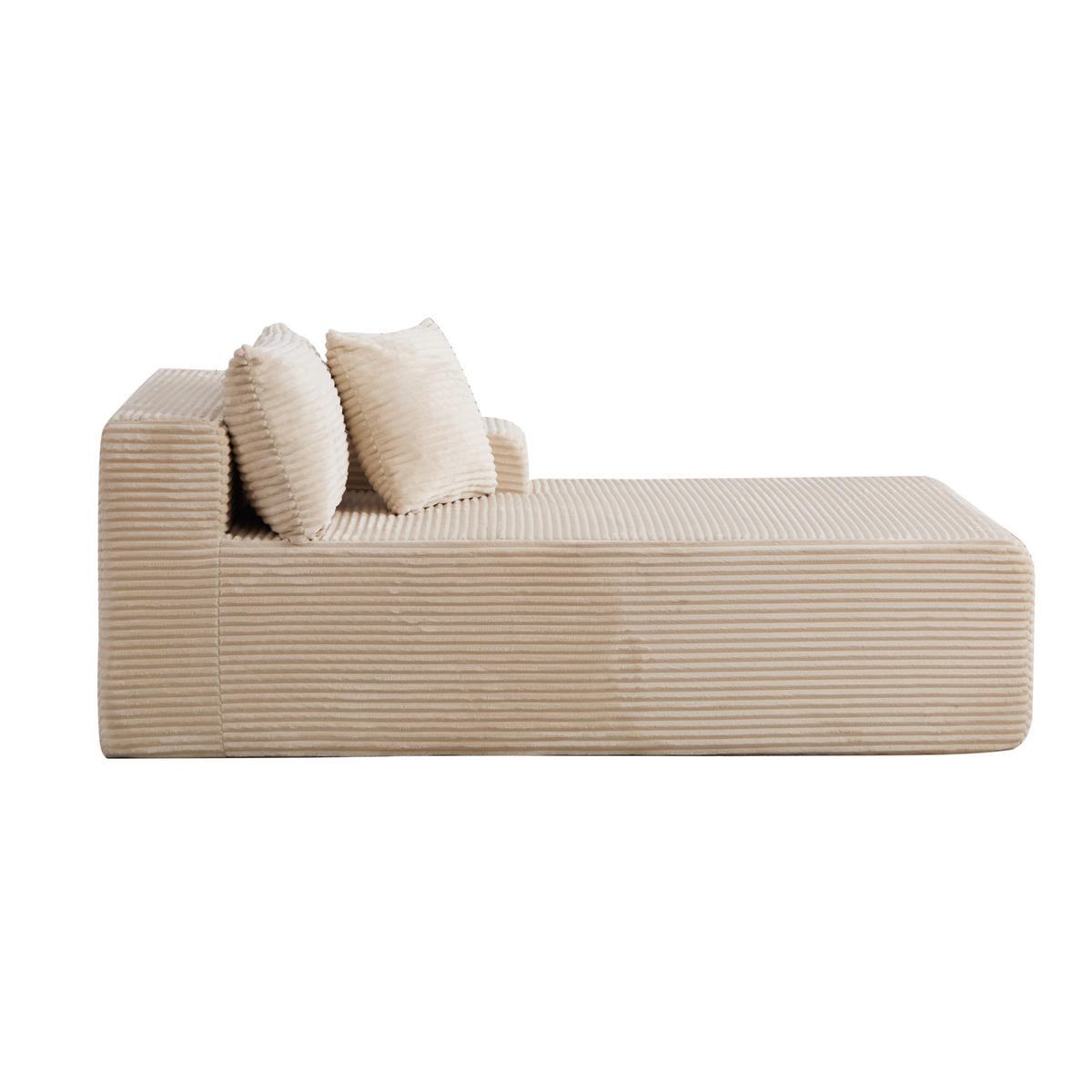 SOFAELEMENT 174/100/74.5 cm Beige mit rutschfestem Boden - Beige, Textil (100/74.5/174cm) - Oxeza