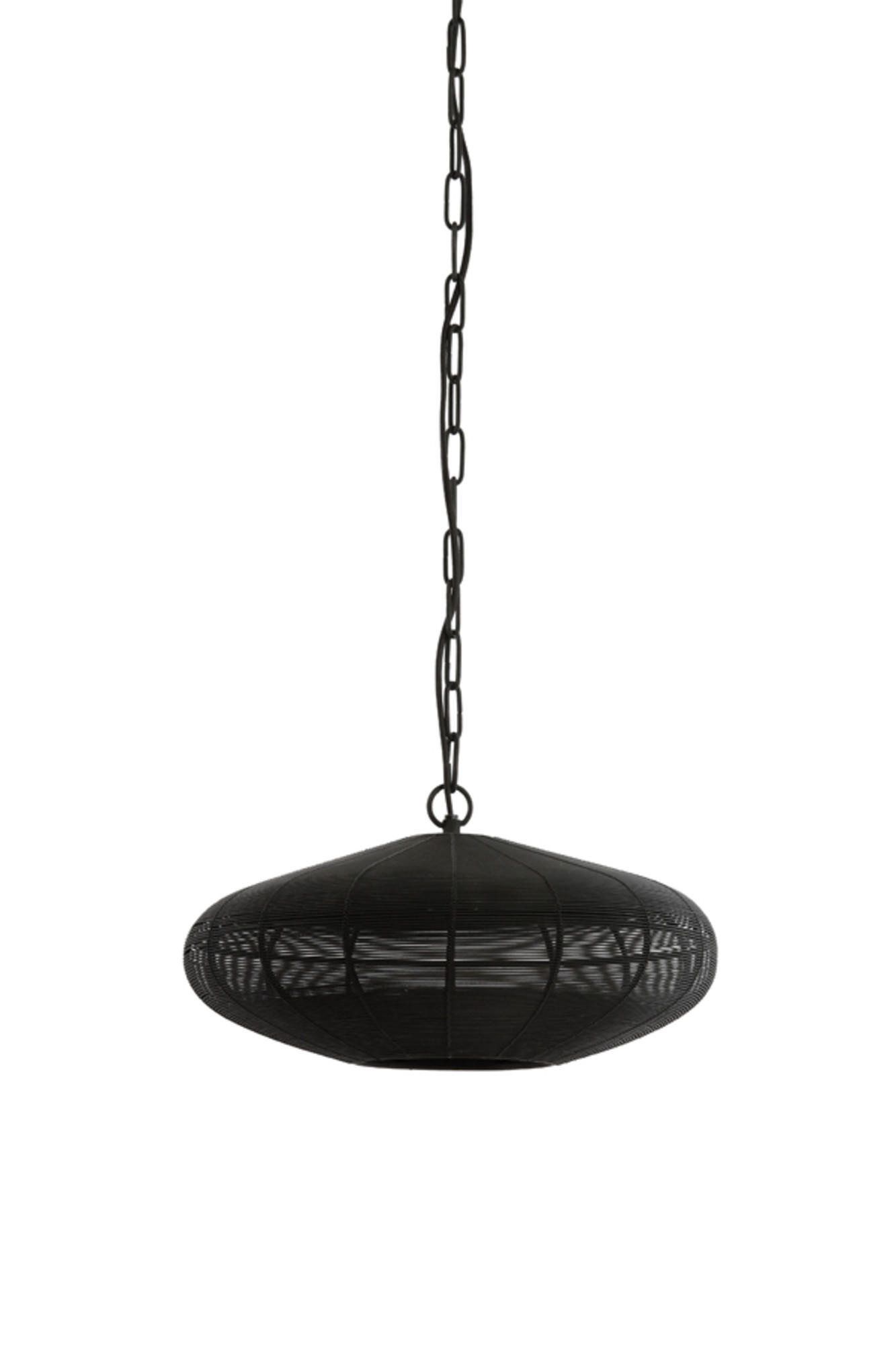 HÄNGELAMPE Bahoto Schwarz Ø40/18 cm - Schwarz, Metall (40/40/18cm) - Light & Living