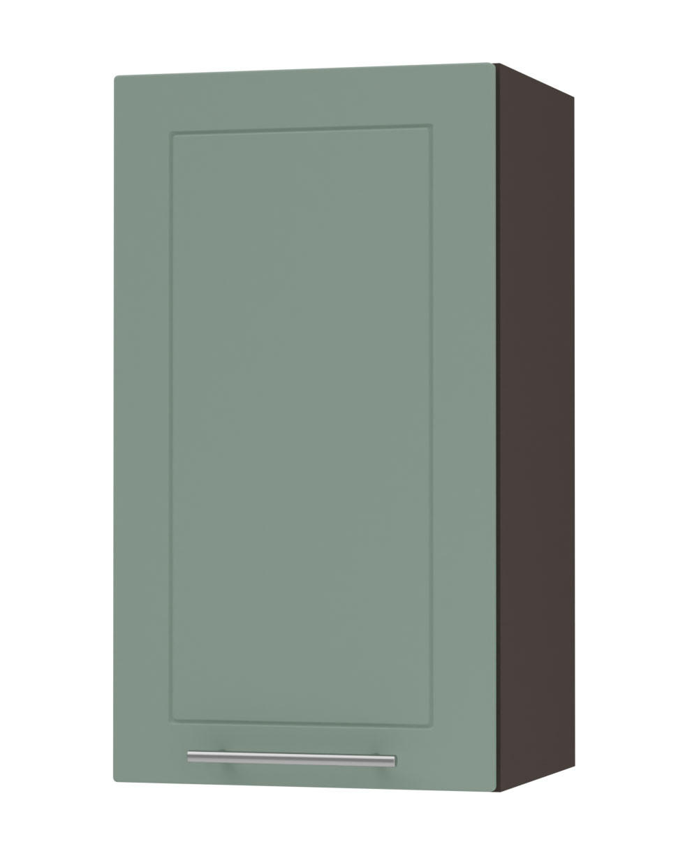 KÜCHENHÄNGESCHRANK Kvantum W2/40 Mint Matt / Lava Matt 40 / 32,5 / 72cm - Dunkelgrau/Mintgrün, Holz/Holzwerkstoff (40/72/32.5cm) - Feldmann-Wohnen