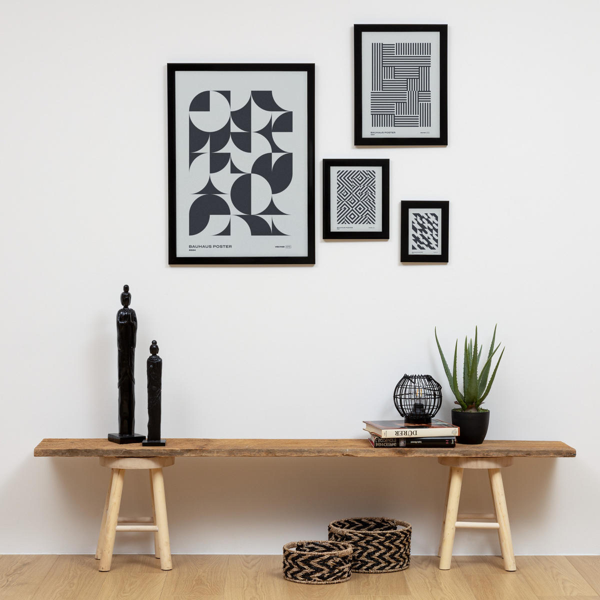 HOLZHOCKER Nyar 28/28/41 cm - Beige, Holz (28/41/28cm) - Atmosphera Createur d´interieur