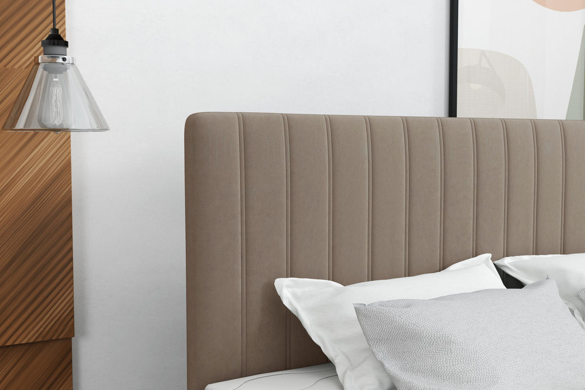 BOXBETT Sydney 120x200 Beige - Beige, Textil/Metall (120/200cm) - VLR BEDS