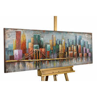 METALLBILD Bunt 140/50 cm - Multicolor, Metall (5/50cm) - KUNSTLOFT