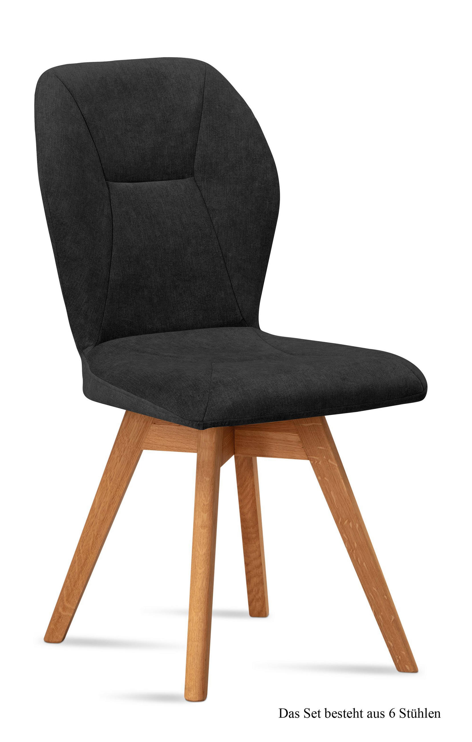 ESSZIMMERSTUHL drehbar (6er-Set) Draga 51x92x60 Eiche geölt/Anthrazit - Eichefarben/Anthrazit, Kunststoff (60/92/51cm) - 58aufmkessel