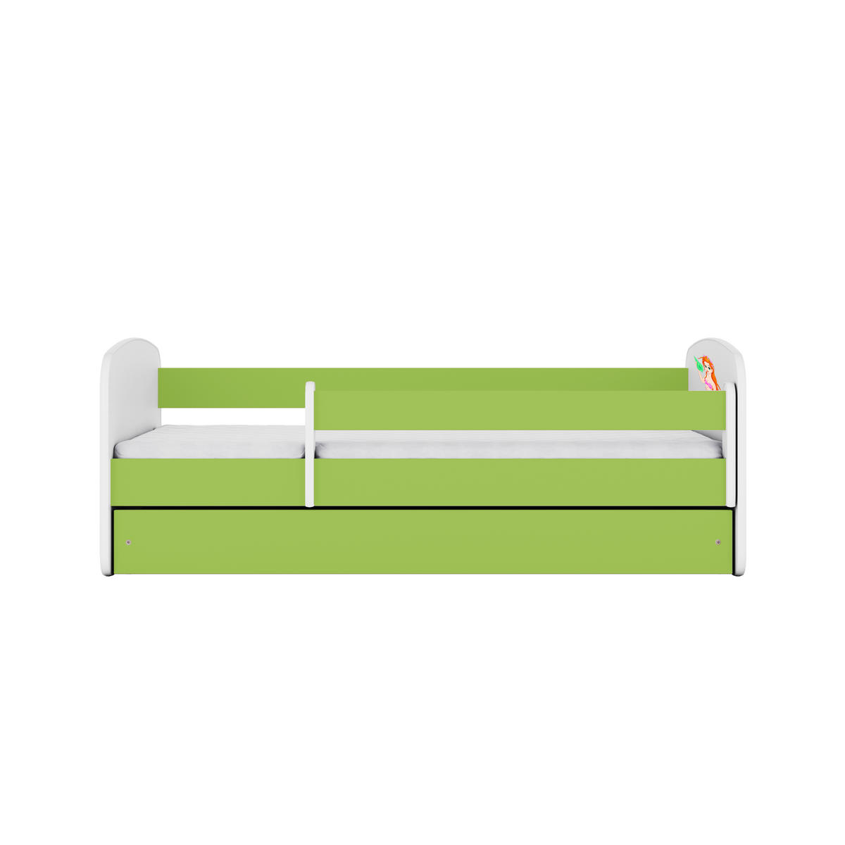 KINDERBETT Meerjungfrau mit Schublade und Matratze 180/80 - Grün, Holzwerkstoff (80/180cm) - RAUMHIRSCH FURNITURE