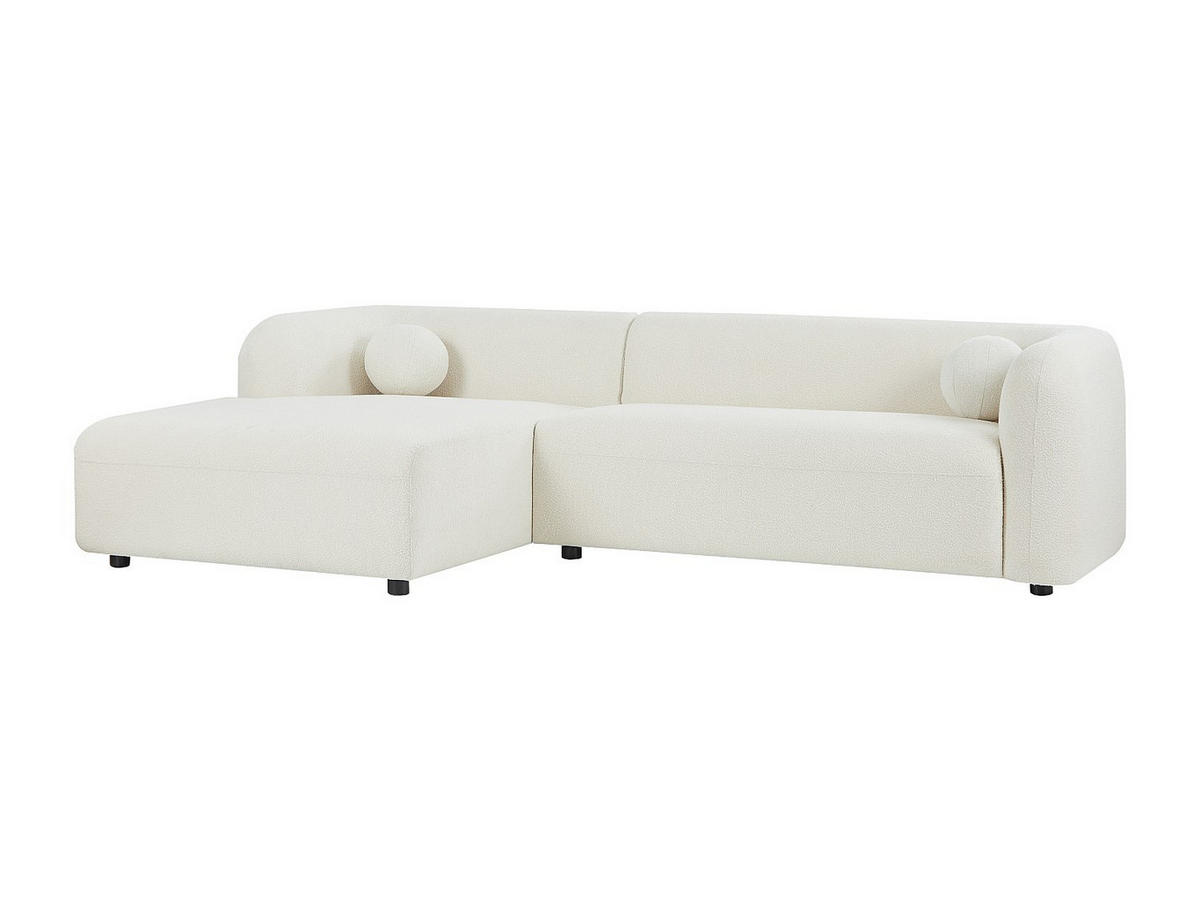SOFA - 5 Personen - stoff - elfenbeinfarben Ovotas - Weiß, Holz/Textil (270/70/160cm) - Vente-Unique