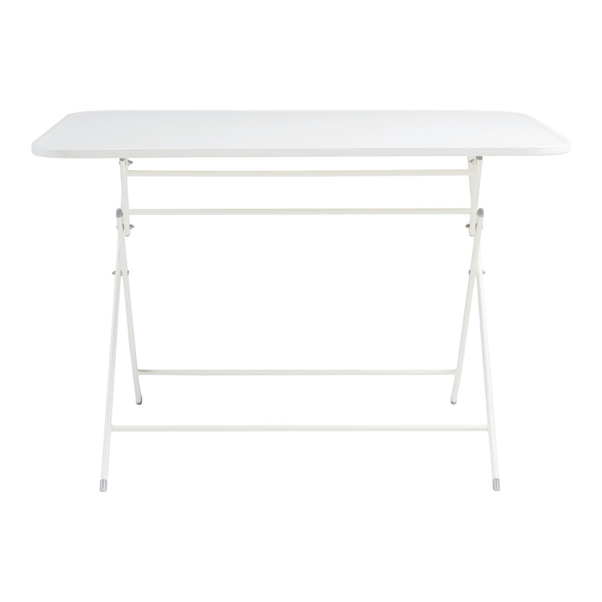 GARTENKLAPPTISCH Sande - Weiß, Metall (110/70/71cm) - [en.casa]