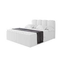 BOXBETT mit Matratze H4 - NINA - 160x200 cm - Weiß - Weiß, Holzwerkstoff (160/200cm) - ALTDECOR