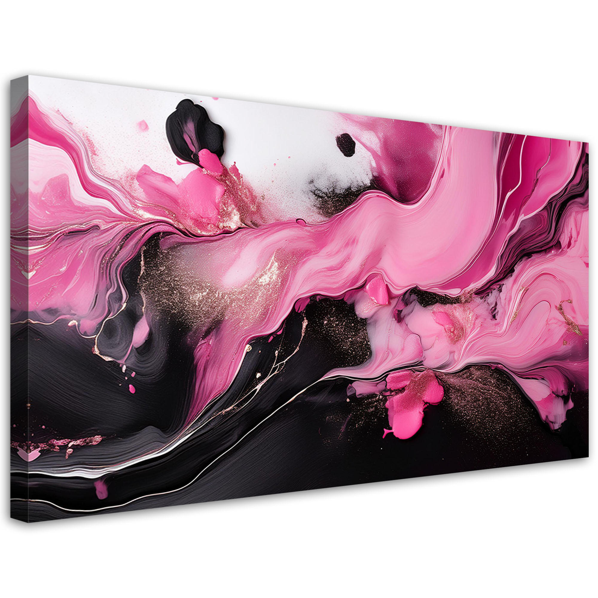 LEINWANDBILD Rosa abstraktes Loft 80x40cm - Pink, Textil (80/40cm) - Feeby