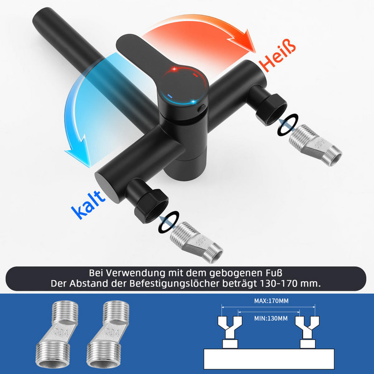 HANDBRAUSE Edmonds II 22/15/13cm - Schwarz, Metall (15/13/22cm) - Nettlife