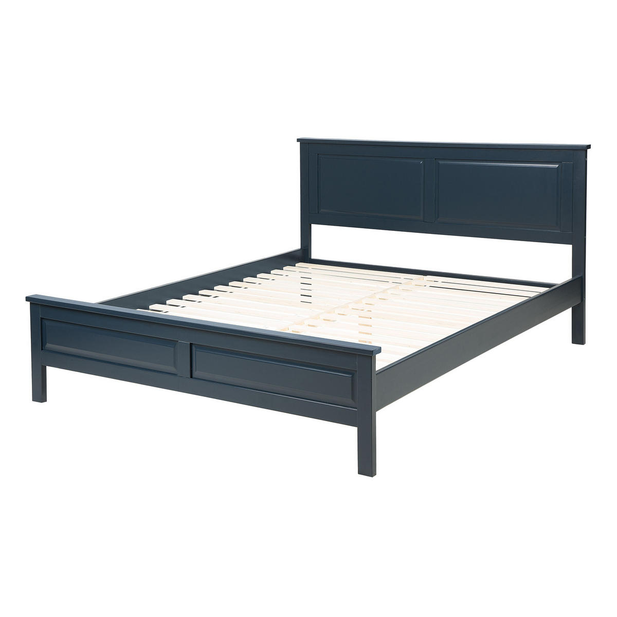 HOLZBETT 140/200cm Dunkelblau Olivet - Dunkelblau, Holz (140/200cm) - Beliani