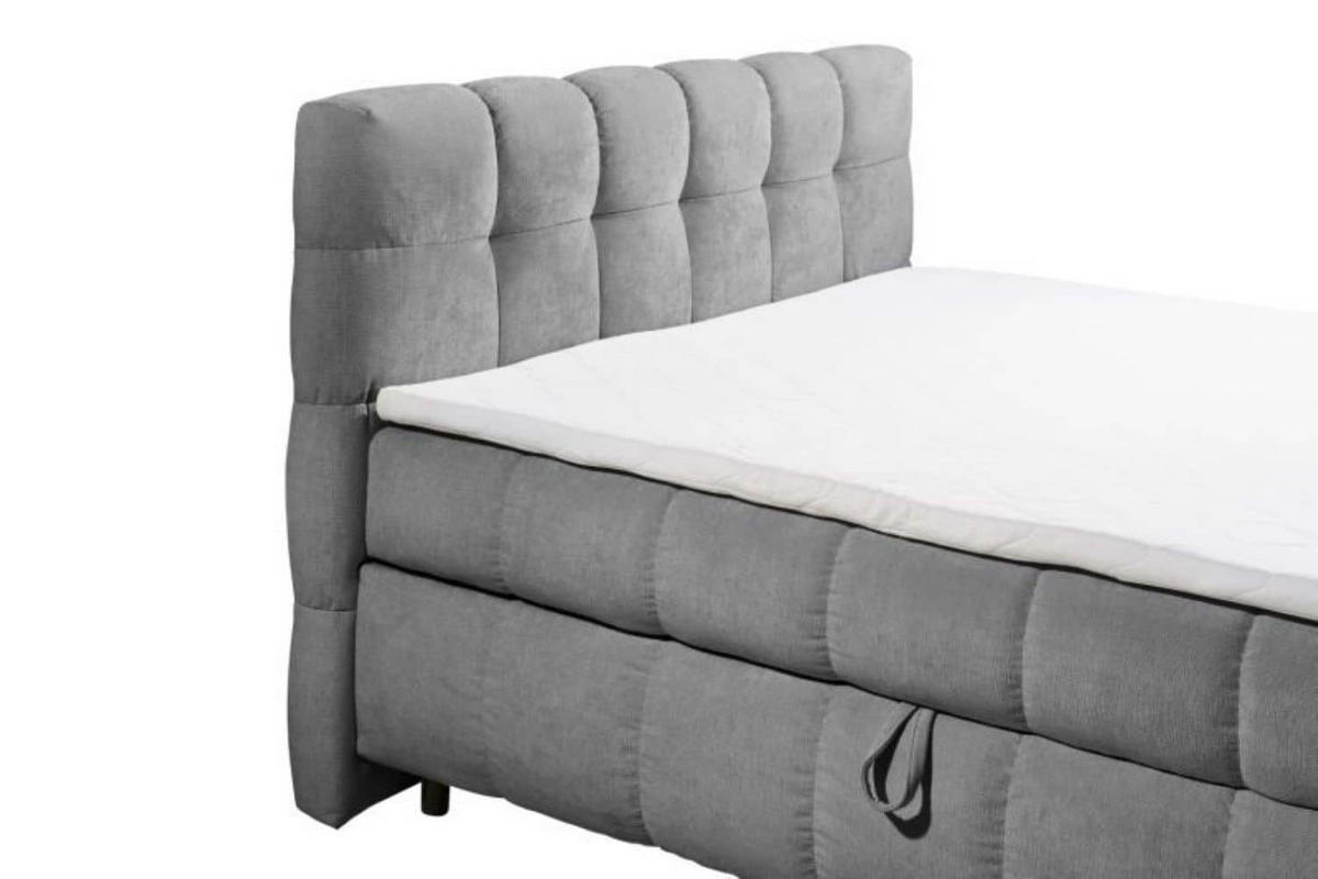 BOXSPRINGBETT 180x200 inkl. Topper, Matratze unde Bettkasten - Schwarz/Grau, Holz/Kunststoff (180/200cm) - ed exciting design
