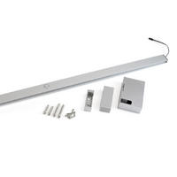 GARDEROBENSTANGE mit LED-Licht Castor, mit abnehmbarer Batterie und Bewegungssensor, L558mm, Kunststoff und Aluminium, Metallic grau - Dunkelgrau, Kunststoff (10.5/7/55.8cm) - EMUCA