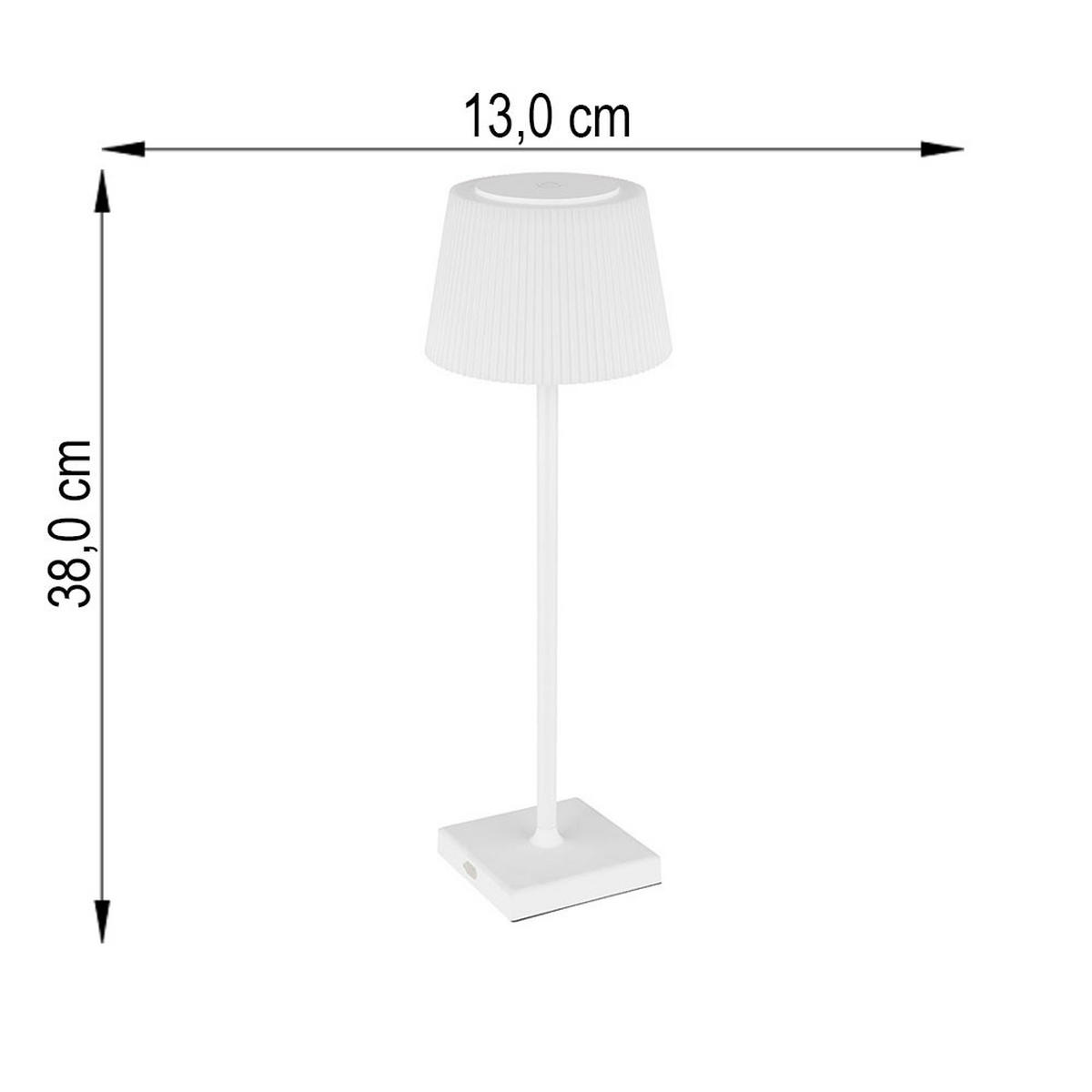 LED TISCHLEUCHTE Weiß 2er Set - Weiß, Metall (13/13/38cm) - Globo Lighting