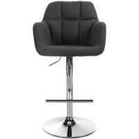 BARHOCKER Nardo Stoff chrom schwarz - Chromfarben/Schwarz, Textil/Metall (57/118/59cm) - TPFLiving