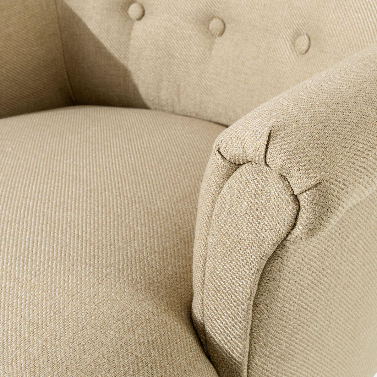 SESSEL MIT FUẞSTÜTZE TOMIS, Beige - Beige/Braun, Eichenholz/Holz (76/101/83cm) - KONSIMO®