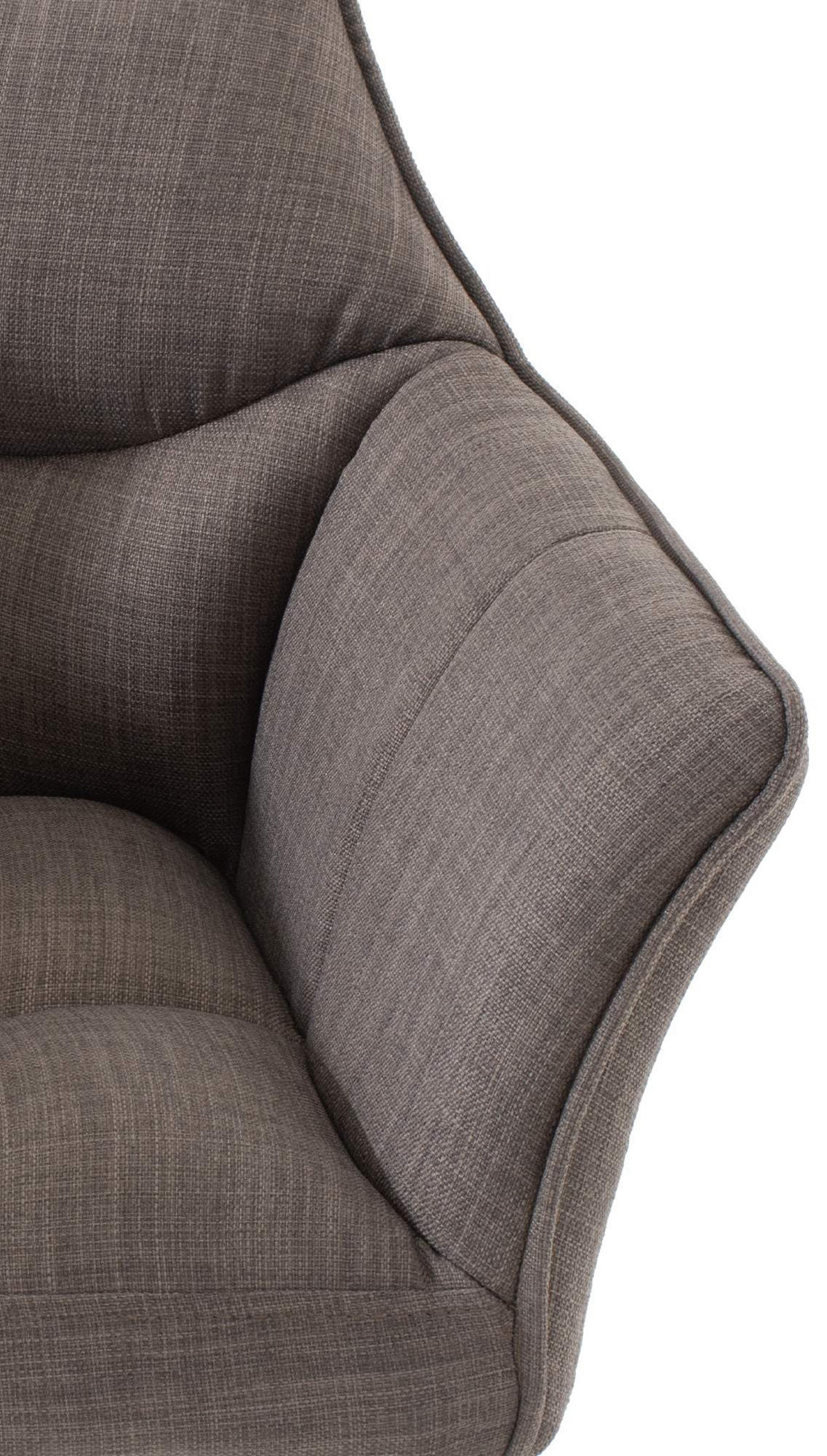 SESSEL Stoff grau - Schwarz/Grau, Textil/Metall (64/75/48cm) - CLP