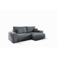 ECKSOFA Arona Xs Mit Schlaffunktion - Dunkelgrau, Holzwerkstoff/Textil (255/148cm) - Fun Möbel