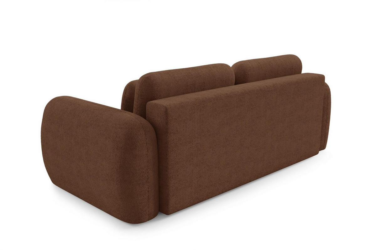 SCHLAFSOFA Caria - Rotbraun, Holzwerkstoff/Textil (266/95/110cm) - Fun Möbel