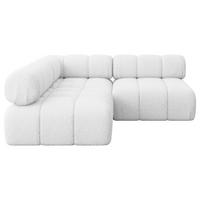 ECKSOFA modulares Sofa Samaro-L1 - 190x190x70 cm Weiß Bouclé - Weiß, Holzwerkstoff/Textil (190/190cm) - ALTDECOR