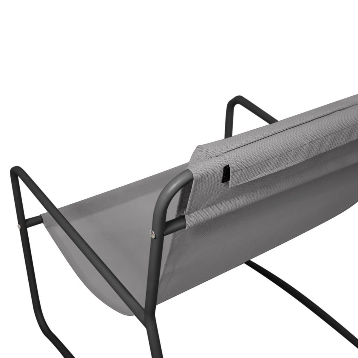 RELAXSESSEL Sveio Dunkelgrau (2er Set) - Dunkelgrau, Metall (65/81/80cm) - SVITA