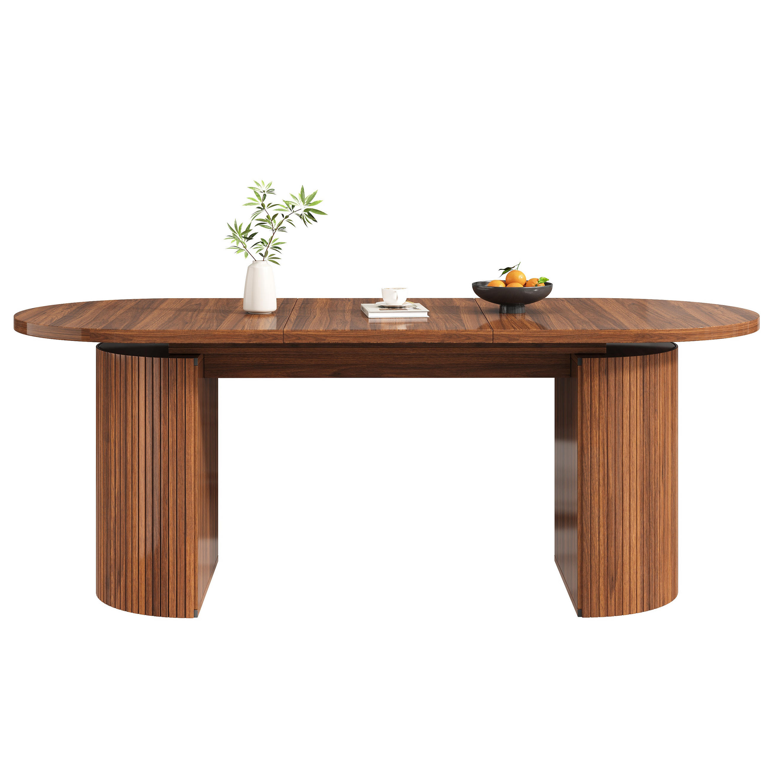 ESSTISCH Ausziehbar Stauraum MDF Dunkelbraun - Dunkelbraun, Holzwerkstoff (80/160/76cm) - FLIEKS