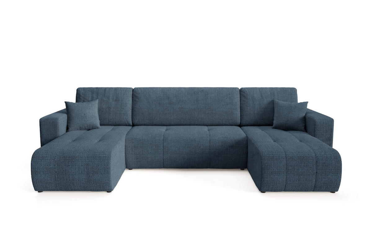 ECKSOFA mit Schlaffunktion Blau - Blau, Textil (315/145cm) - Furnisell