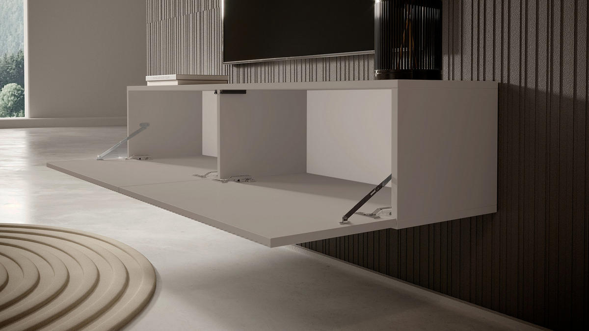 TV-HÄNGEBOARD Veldio Graubeige 175 cm - Greige, Holzwerkstoff (175/28.5/31.6cm) - Selsey