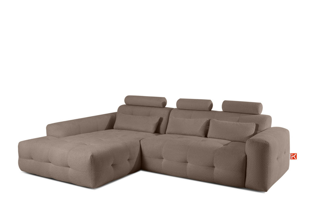 POLSTERMÖBELSET ALIGRA, 2-tlg, Braun - Braun, Holz/Holzwerkstoff (290/90/191cm) - KONSIMO®