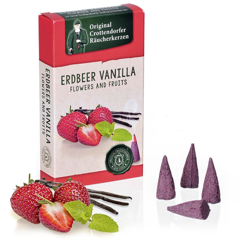 RÄUCHERKERZEN Flowers & Fruits Erdbeer Vanilla 24er Packung - Multicolor, Holz (0.1/1/0.1cm) - Crottendorfer