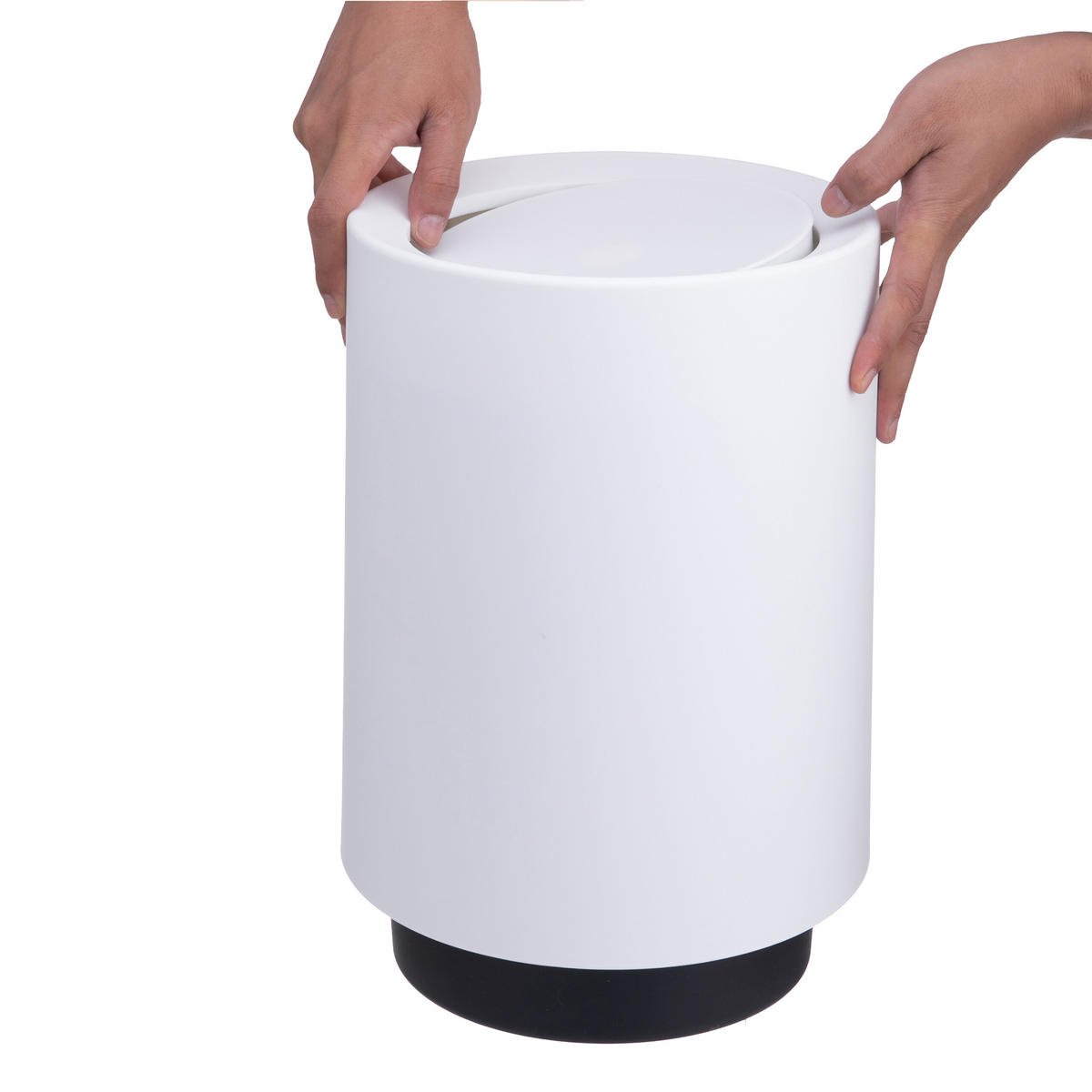 MÜLLEIMER - Weiß, Kunststoff (26/31.5/26cm) - Relaxdays