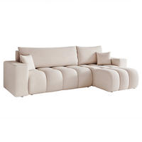 ECKSOFA OFI mit Schlaffunktion und Bettkasten Beige - Beige, Holzwerkstoff/Kunststoff (248/145cm) - Idohome