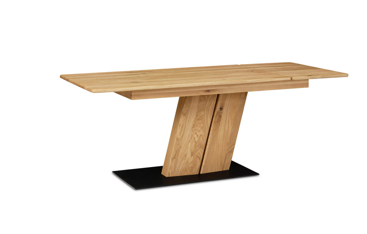 SÄULENTISCH ausziehbar rechteckig Dana 130x76x90 Massivholz Wildeiche - Wildeiche, Holz (90/130/76cm) - 58aufmkessel