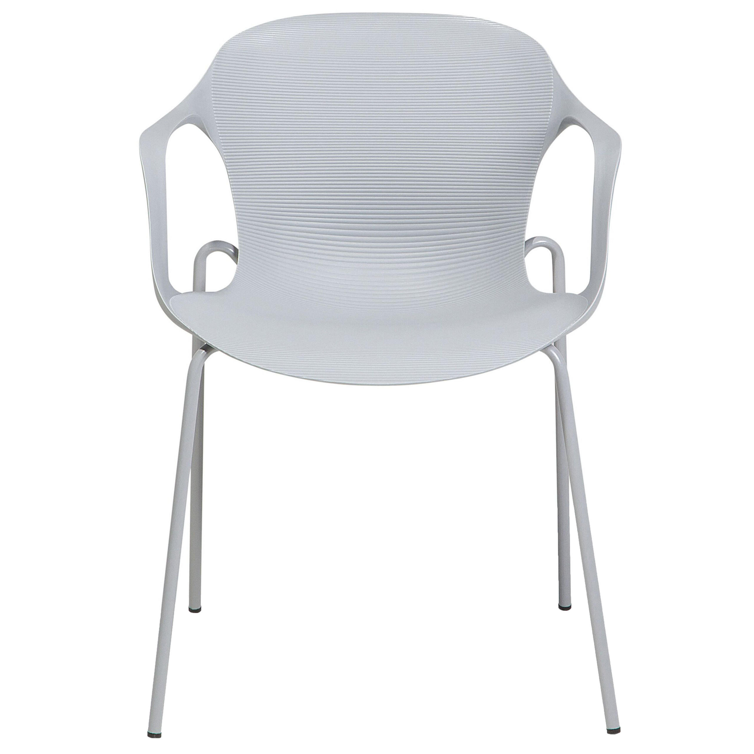 ESSZIMMERSTUHL 2er-Set Kunststoff Grau Elbert - Grau, Kunststoff/Metall (56/75/56cm) - Beliani