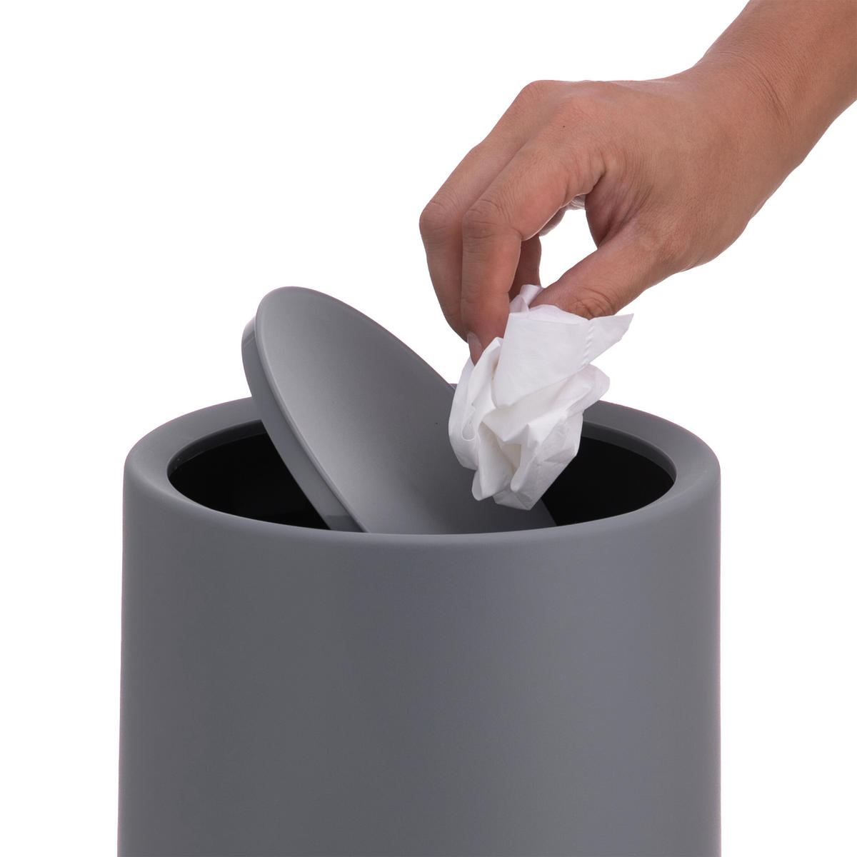 KOSMETIKEIMER - Anthrazit, Kunststoff (20/26/20cm) - Relaxdays