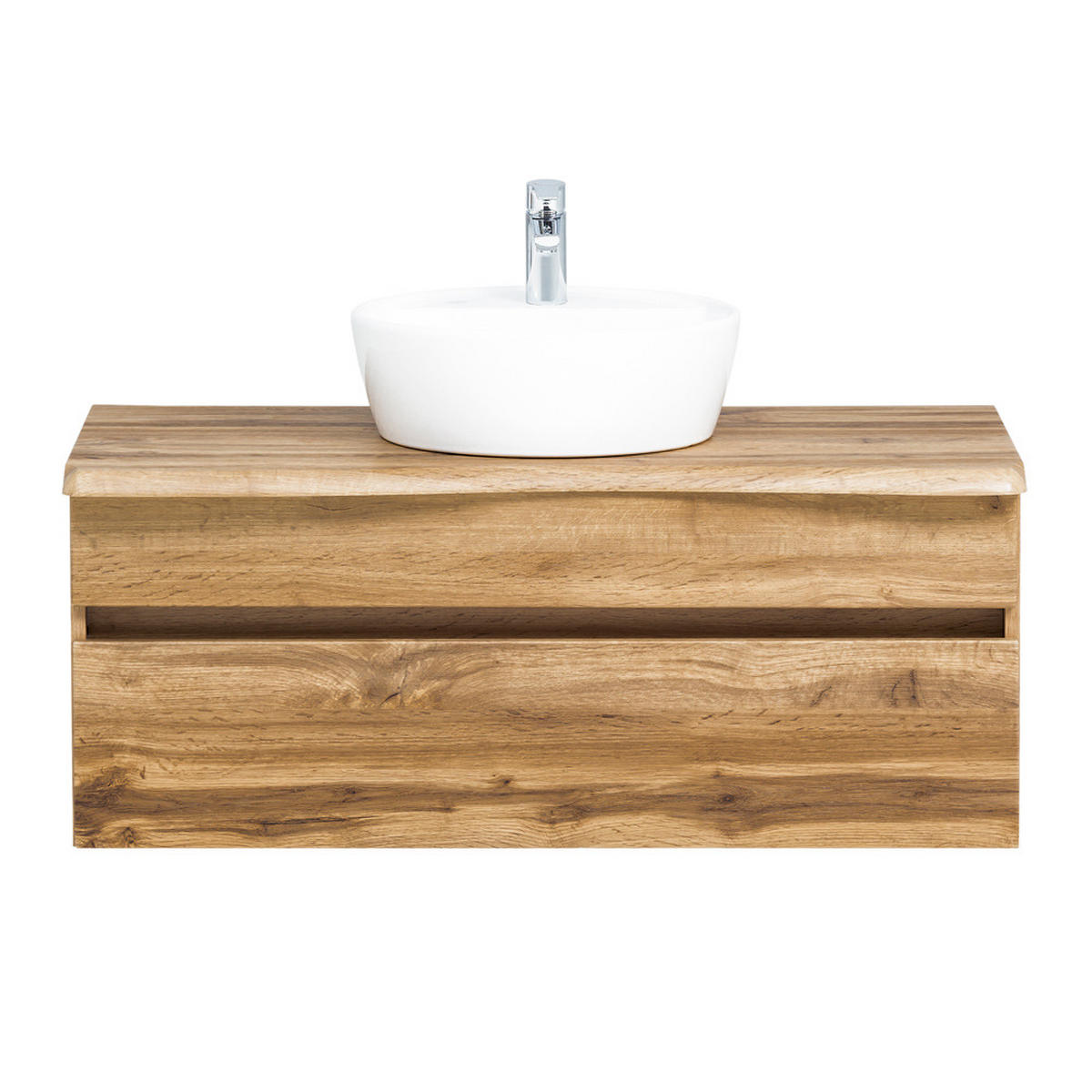 BADMÖBEL-SET 3-TLG. Vidago-03 - Braun, Holzwerkstoff (156/200/52cm) - Lomado