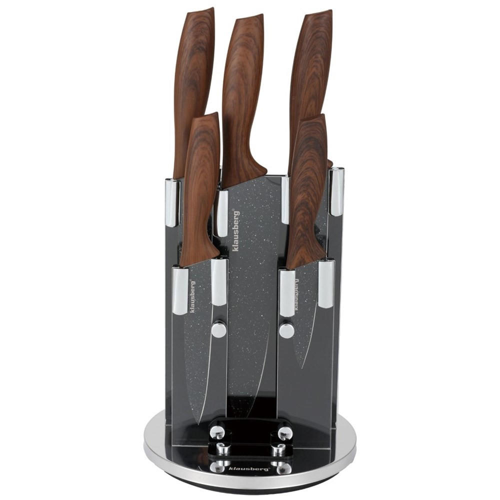 MESSERSET Silber 35/15/35 cm KB7615 - Silberfarben, Metall - Klausberg 